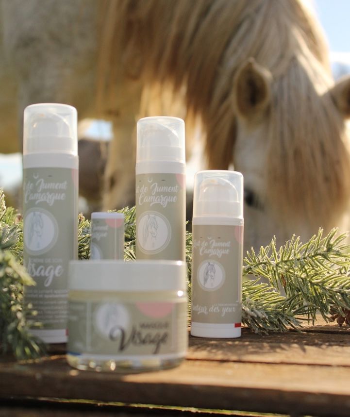 Creme pour le psoriasis au lait de jument pour apaiser et nourrir la peau fragile